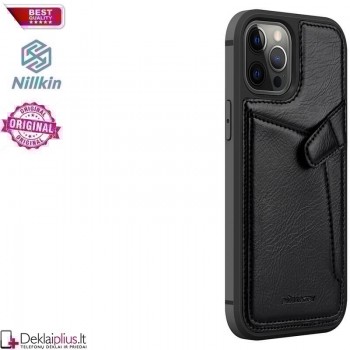 Nillkin Aoge odinis su kišenėle dėklas - juodas (Apple Iphone 12 Pro Max)